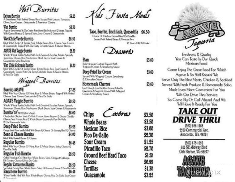 Agave Taqueria - Anacortes, WA menu_pic