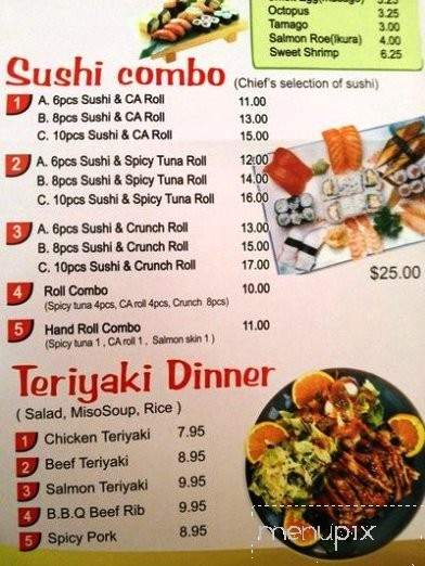 Aki Sushi & Roll - Los Angeles, CA menu_pic