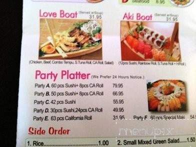 Aki Sushi & Roll - Los Angeles, CA menu_pic