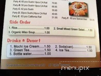 Aki Sushi & Roll - Los Angeles, CA menu_pic