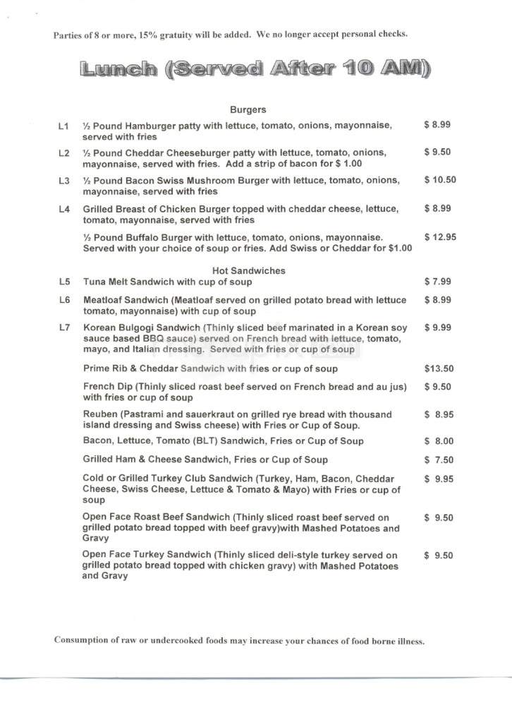 Country Cafe - Wyckoff, NJ menu_pic