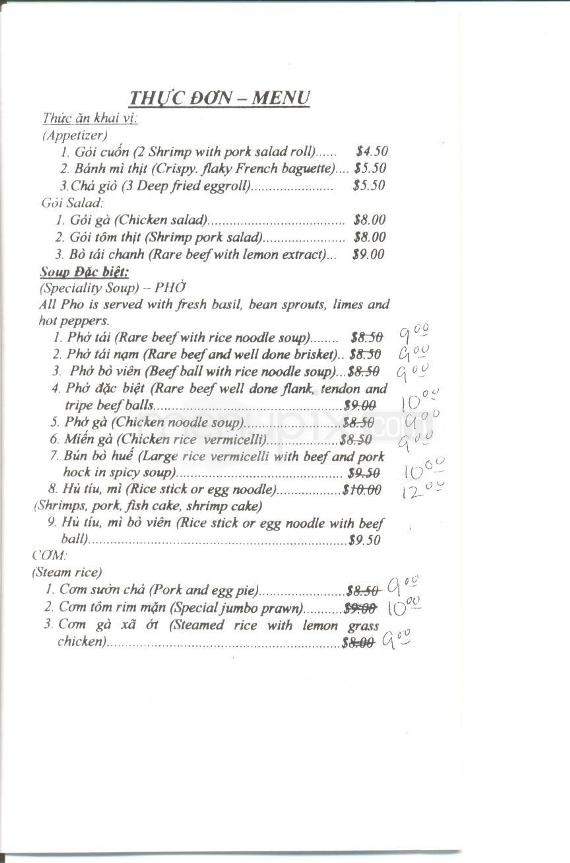 Pho #1 - Anchorage, AK menu_pic