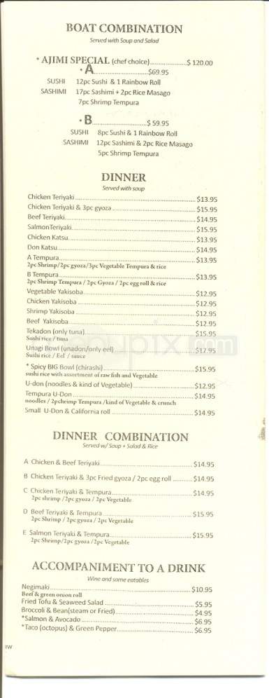 Ajimi - Fairbanks, AK menu_pic