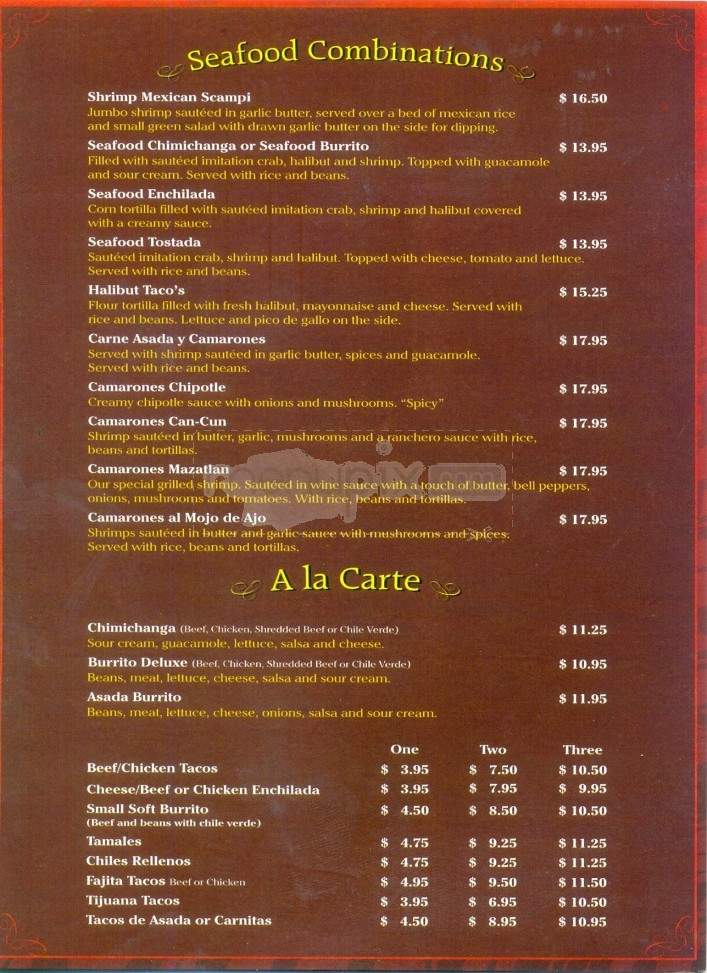 Gallo's Mexican Restaurant - Anchorage, AK menu_pic