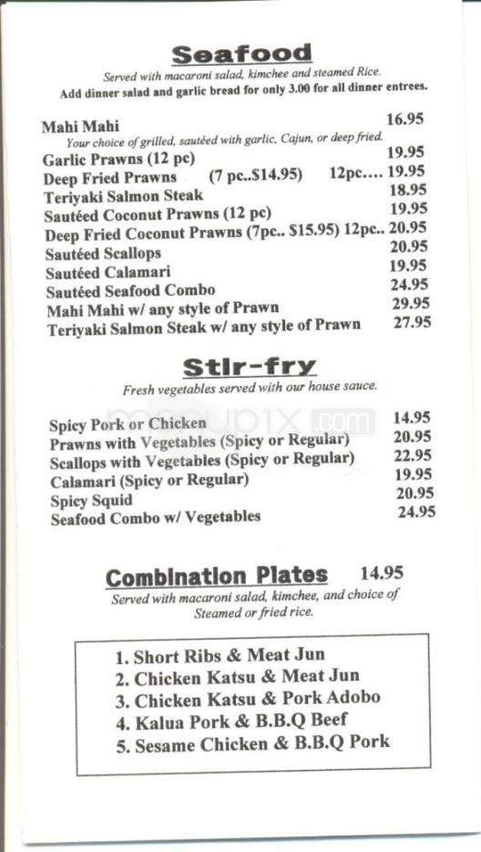 Aloha BBQ Grill - Fairbanks, AK menu_pic