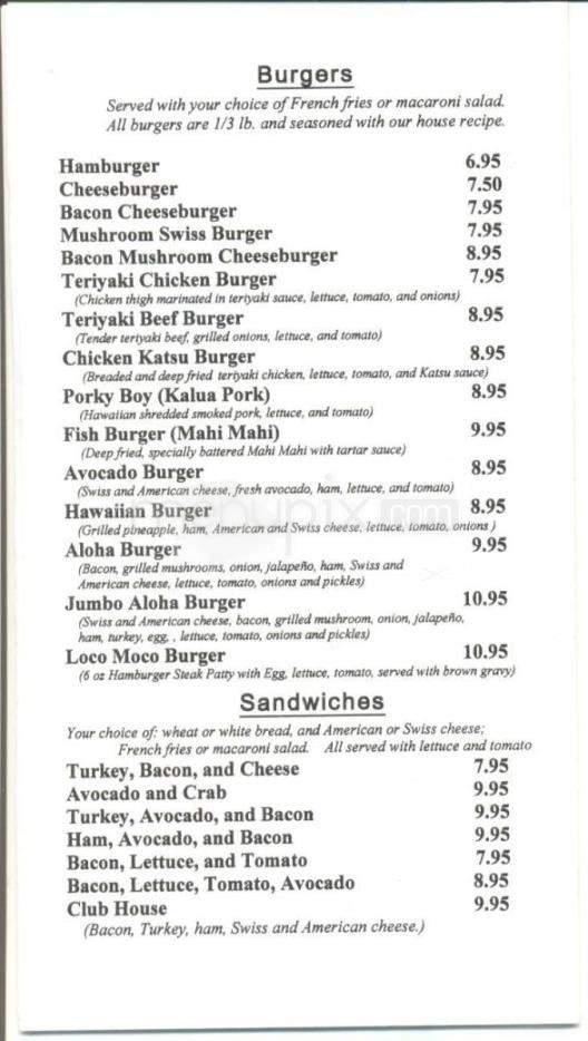 Aloha BBQ Grill - Fairbanks, AK menu_pic