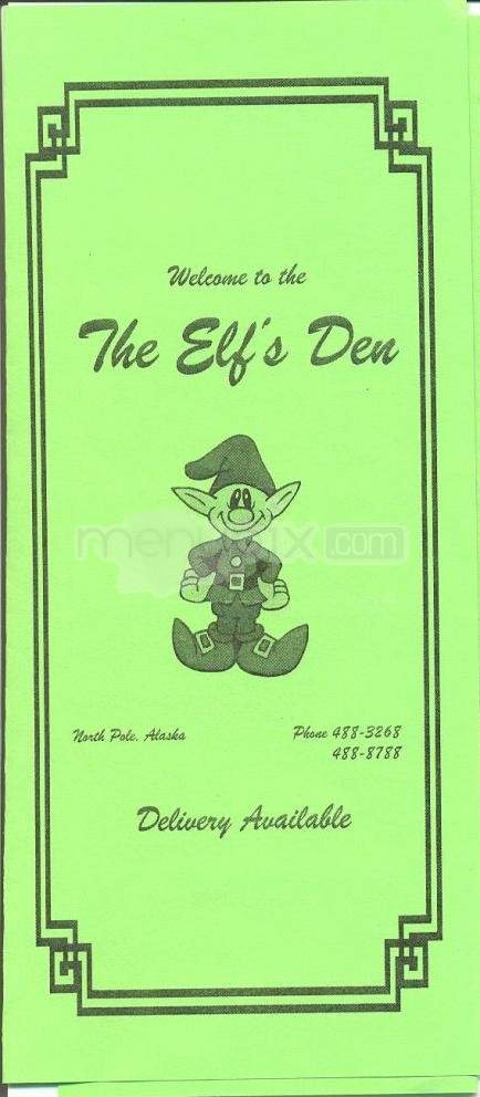 Elf's Den - North Pole, AK menu_pic