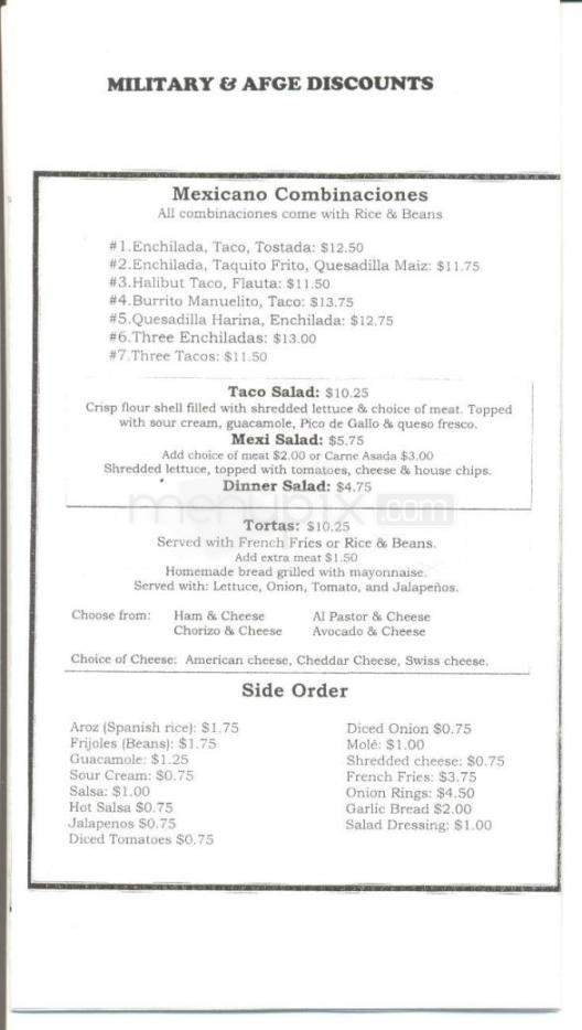 Miguel's Authentic Mexican Cuisine - Fairbanks, AK menu_pic