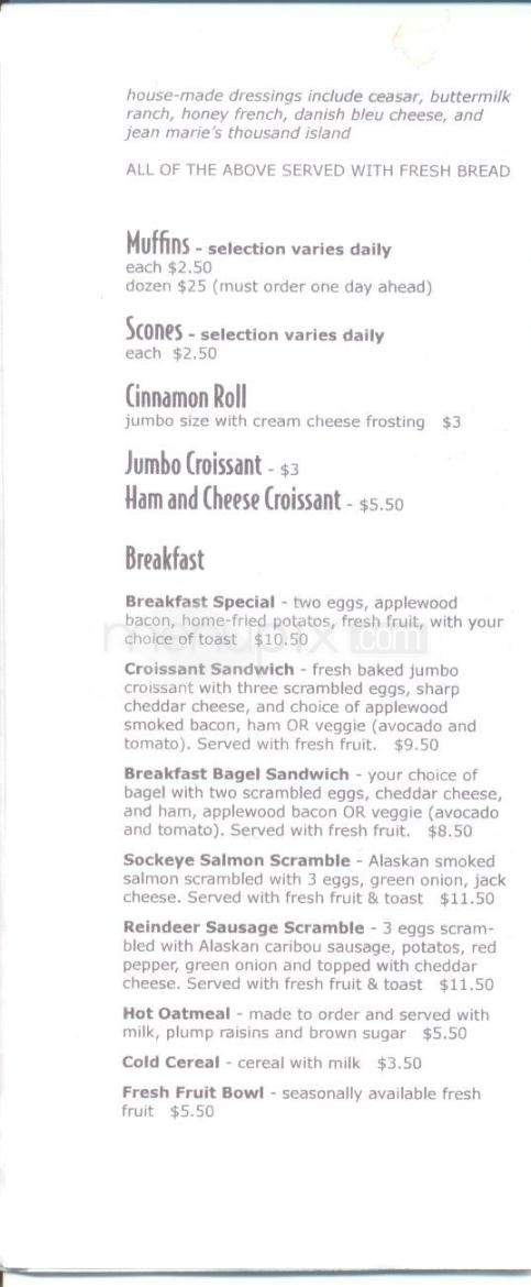Cafe 817 - Anchorage, AK menu_pic