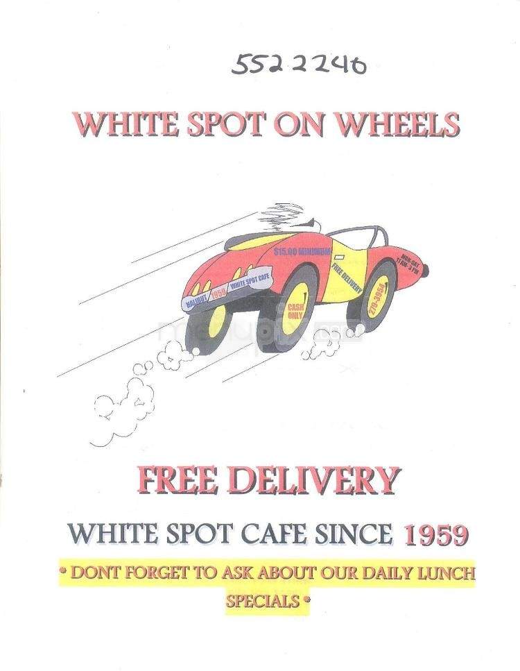 White Spot Cafe - Anchorage, AK menu_pic
