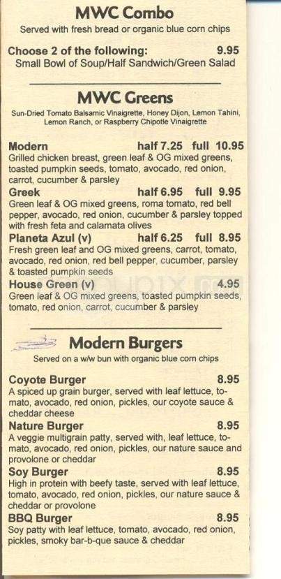 Middle Way Cafe - Anchorage, AK menu_pic