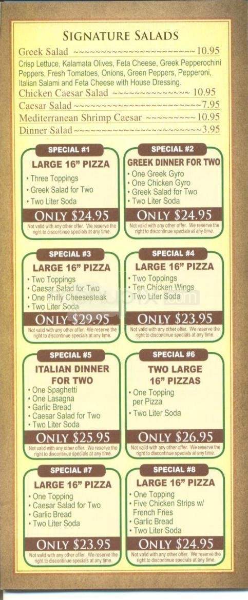 Milano's Pizza - Anchorage, AK menu_pic
