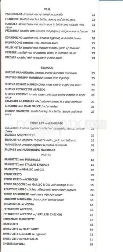 Nino's Italian Eatery - Anchorage, AK menu_pic