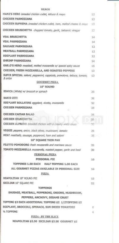 Nino's Italian Eatery - Anchorage, AK menu_pic