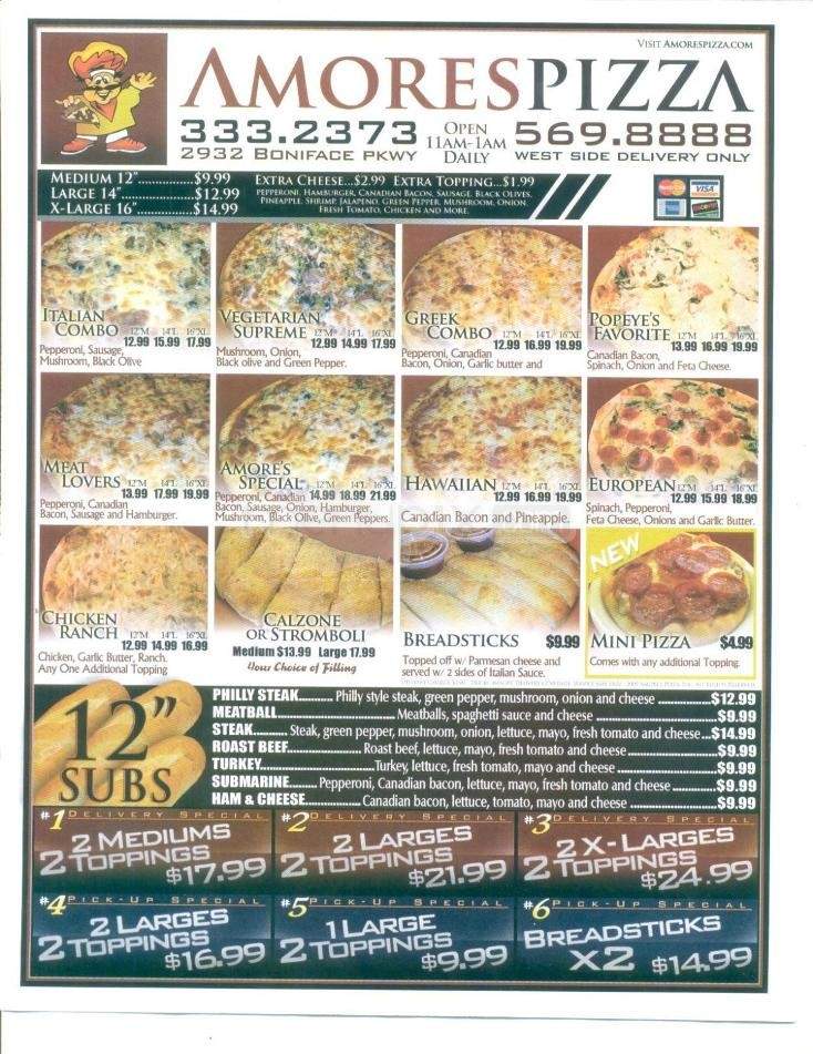 Amores Pizza - Anchorage, AK menu_pic