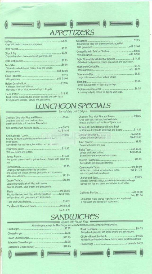Hacienda Mexican Restaurant - Anchorage, AK menu_pic