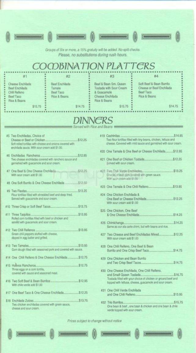 Hacienda Mexican Restaurant - Anchorage, AK menu_pic