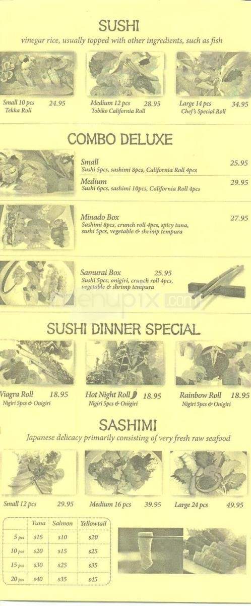 Samurai Sushi - Anchorage, AK menu_pic
