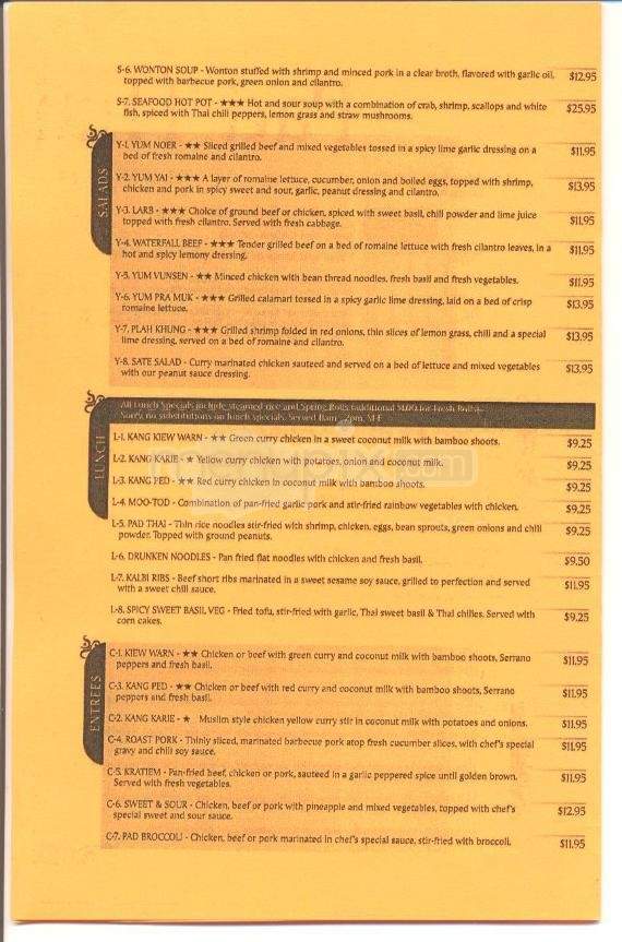 Lahn Pad Thai - Anchorage, AK menu_pic