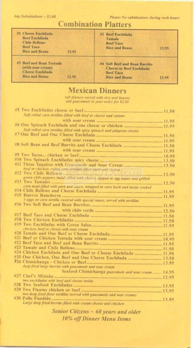 Los Arcos - Anchorage, AK menu_pic