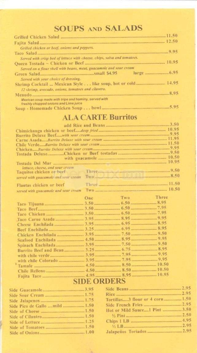 Los Arcos - Anchorage, AK menu_pic