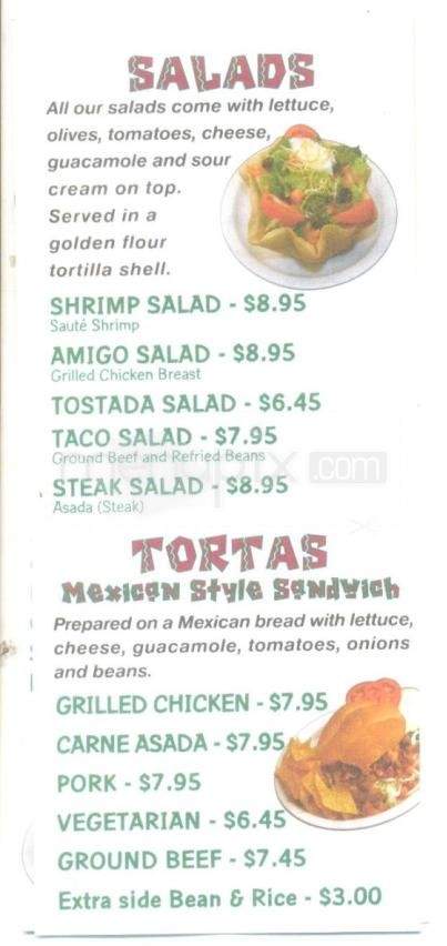 Amigo's Baja Grill - Anchorage, AK menu_pic