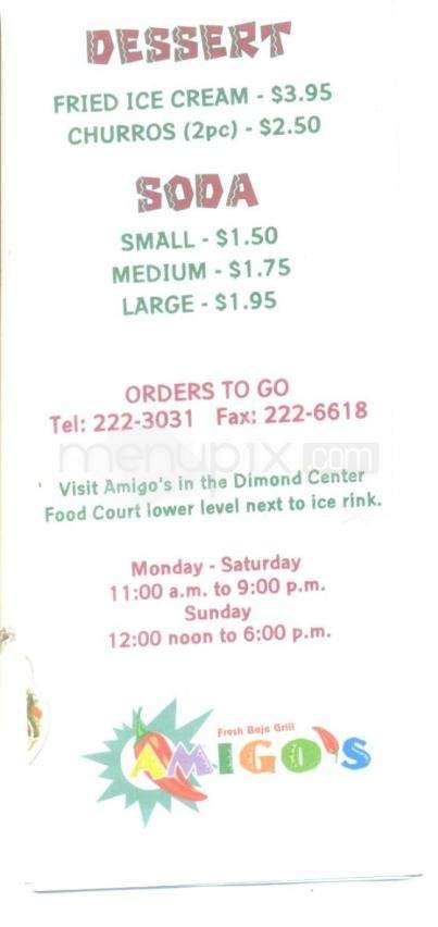 Amigo's Baja Grill - Anchorage, AK menu_pic