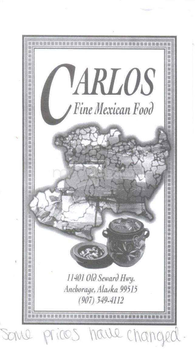 Carlos Mexican Restaurant - Anchorage, AK menu_pic