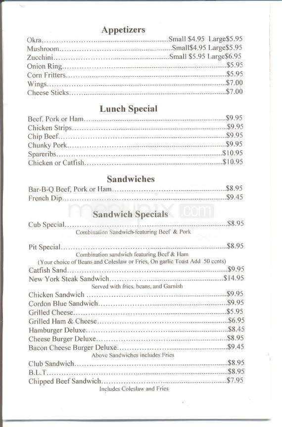 The Bar-B-Q Pit - Anchorage, AK menu_pic