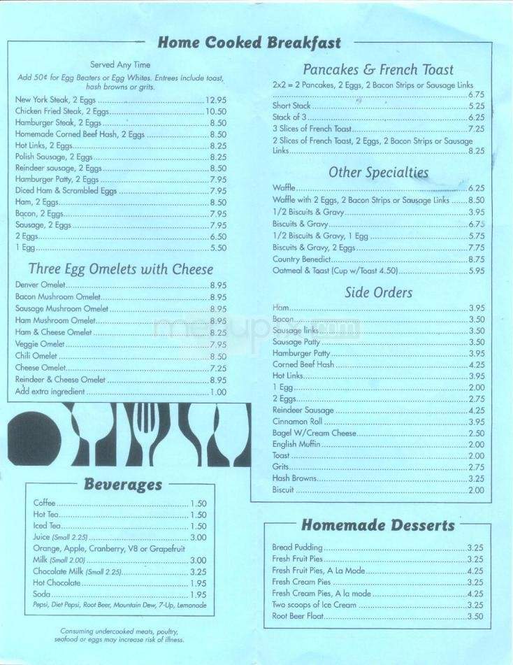 Judy's Cafe - Anchorage, AK menu_pic