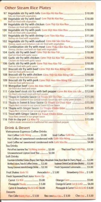Pho Saigon #2 - Anchorage, AK menu_pic