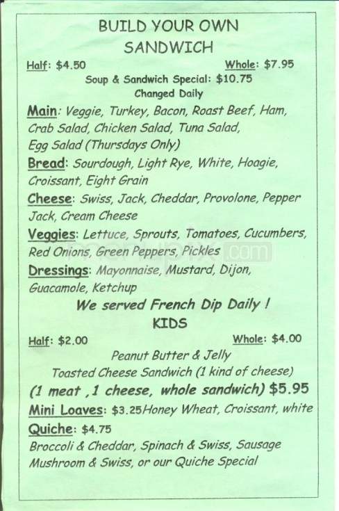 Chowder House - Fairbanks, AK menu_pic