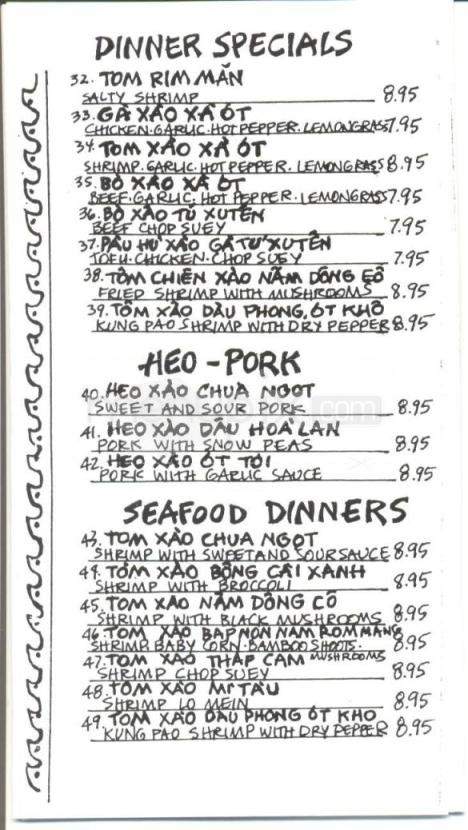 Little Saigon Restaurant - Fairbanks, AK menu_pic