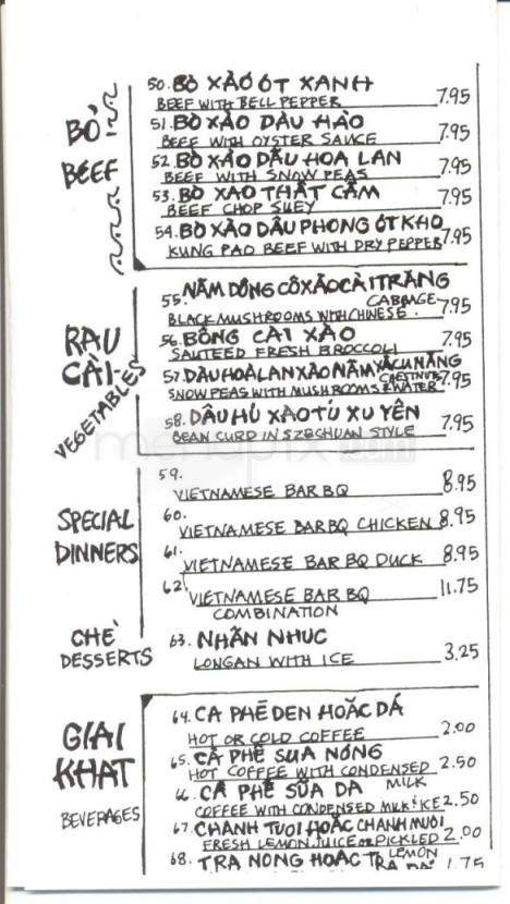 Little Saigon Restaurant - Fairbanks, AK menu_pic
