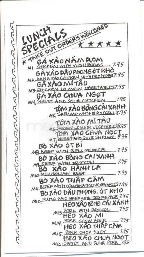Little Saigon Restaurant - Fairbanks, AK menu_pic