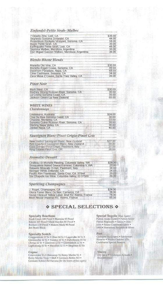 Pump House Restaurant & Saloon - Fairbanks, AK menu_pic