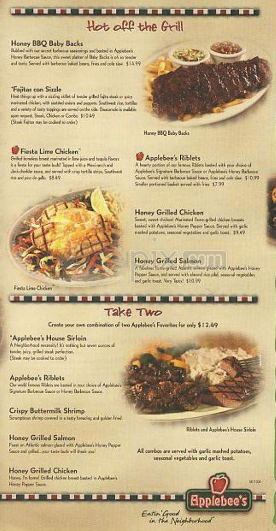 Applebee's Neighborhood Grill - Hadley, MA menu_pic