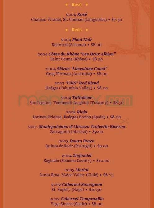 Blue Heron Restaurant - Sunderland, MA menu_pic