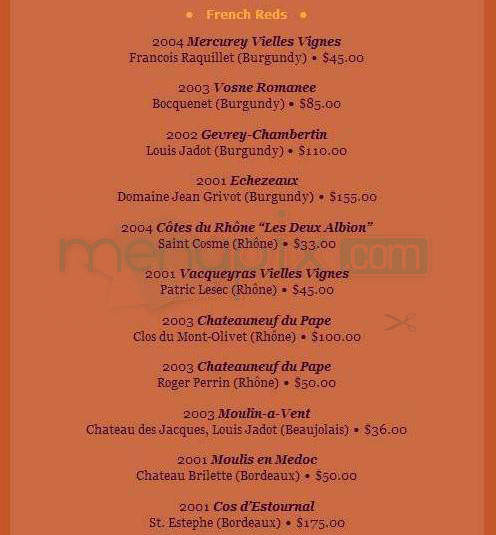 Blue Heron Restaurant - Sunderland, MA menu_pic