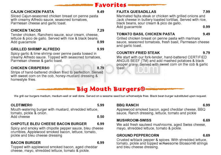 Chili's Grill & Bar - Hadley, MA menu_pic