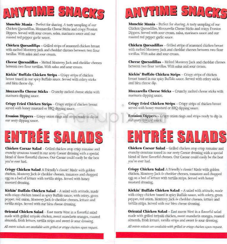 Friendly's Ice Cream Shop - Northampton, MA menu_pic