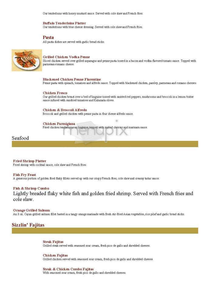 Ground Round - Hadley, MA menu_pic