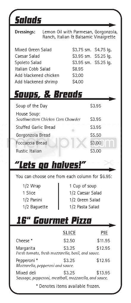 Spoleto Express - Northampton, MA menu_pic
