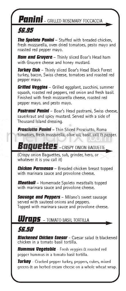 Spoleto Express - Northampton, MA menu_pic