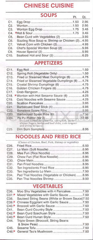 Teapot - Northampton, MA menu_pic