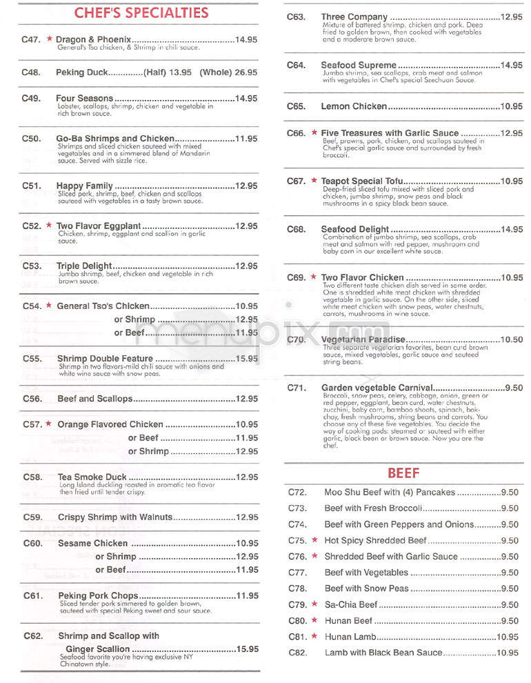 Teapot - Northampton, MA menu_pic