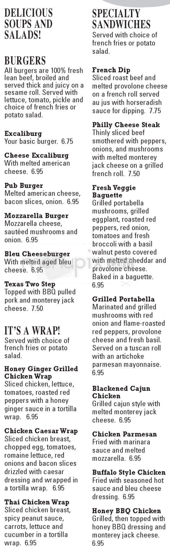 The Pub - Amherst, MA menu_pic