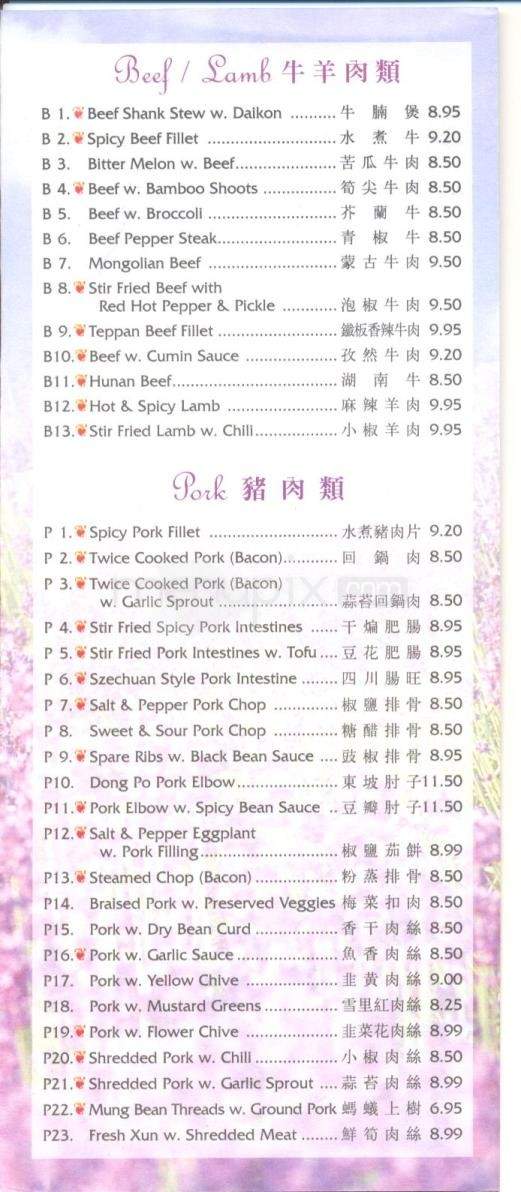 A plus A Sichuan China - Austin, TX menu_pic