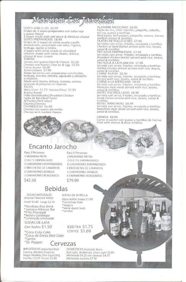 Mariscos Los Jaroches - Austin, TX menu_pic