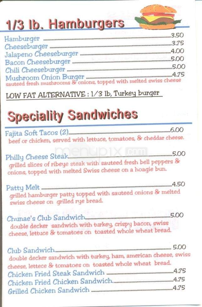 Raggedy Anne's Bar & Grill - Austin, TX menu_pic